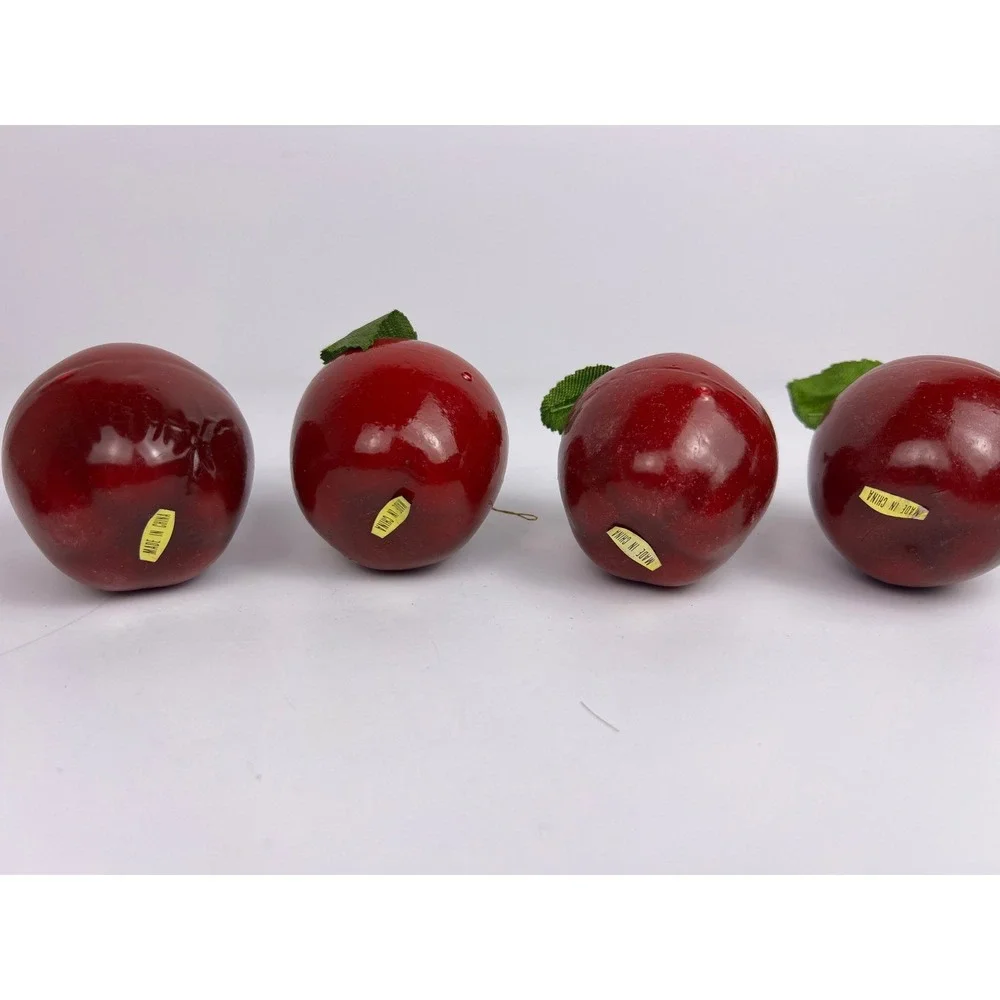 Set of 8 Mini Red Decorative Apples Realistic Faux Fruit‎ Home Decor Accent